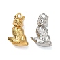 304 Stainless Steel Pendants, Cat Shape Charms