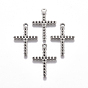 304 Stainless Steel Pendant Rhinestone Settings, Cross