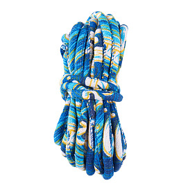 5m Cordons en polyester imprimés de motifs floraux ethniques, ronde
