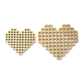 Ion Plating(IP) 316L Surgical Stainless Steel Pendants, Heart Charm, Laser Cut