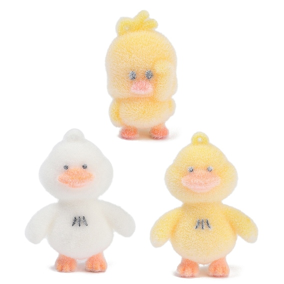 Кулоны из флокированной смолы, утка