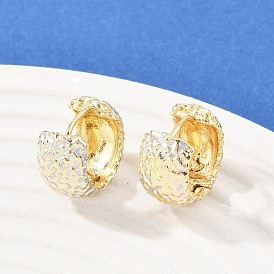 Серьги-кольца из латуни с эмалью, без кадмия и без свинца, стойки покрытие, долговечный