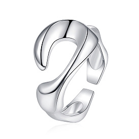 Geometric Liquid Metal Ring for Men and Women - Bold Statement Piece with Unique Design