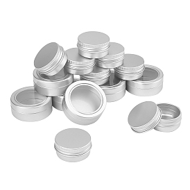 Round Aluminium Tin Cans, Aluminium Jar, Storage Containers for Jewelry Beads, Candies