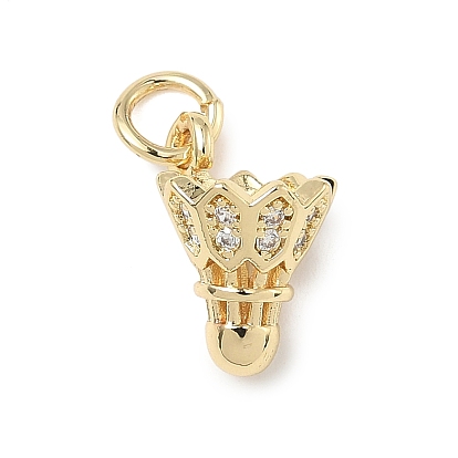 Латунные микро проложить кубического циркония подвески, без кадмия и без свинца, прелести бадминтона, с целью перехода в кольце