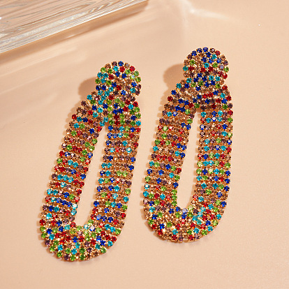 Серьги-гвоздики из циркония, Овальный с плоским круглым