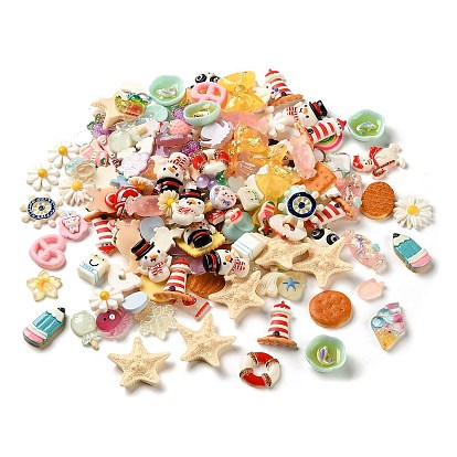 Acrylic & Resin Mixe Styles Cabochons, Mixed Shapes