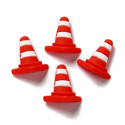 Opaque Resin Cabochons, Traffic Cone
