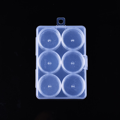 Polypropylene(PP) Beads Organizer Storage Case, 6Pcs Polystyrene Removable Individual Box