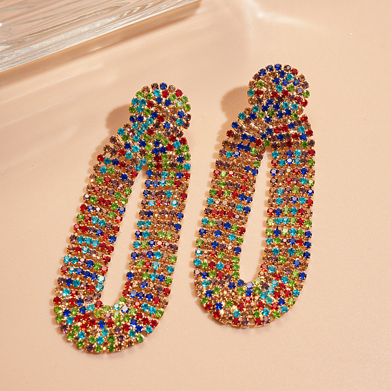 Серьги-гвоздики из циркония, Овальный с плоским круглым