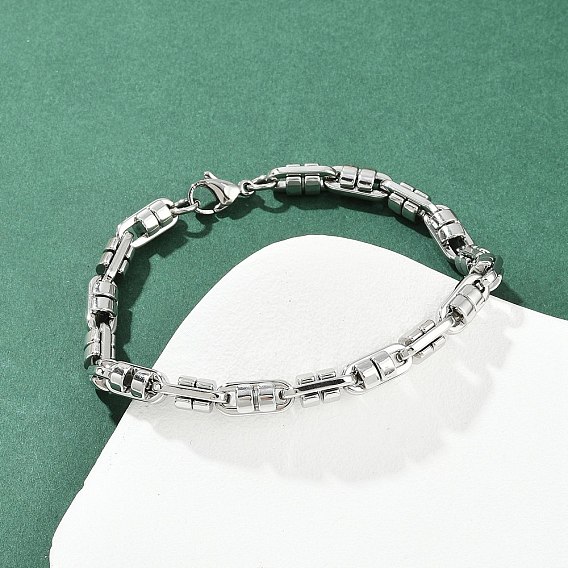 304 женские браслеты-цепочки со звеньями из нержавеющей стали, овальные