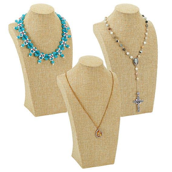 3шт. подставки для ювелирных изделий из древесноволокнистой плиты, ожерелья держатель для органайзера ювелирных изделий