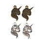 Сплавочные сеттинги для кулона, тибетский стиль, без кадмия и без свинца, единорог