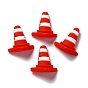 Opaque Resin Cabochons, Traffic Cone