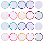 80Pcs 8 Bags Computerized Embroidery Polyester Iron on/Sew on Patches, Costume Accessories, Flat Round