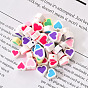50Pcs Handmade Polymer Clay Beads, Heart