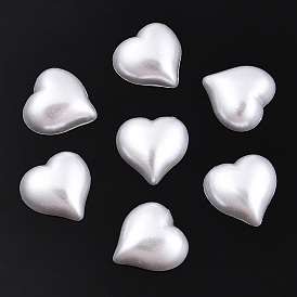 Cabochons en plastique imitation perle abs, cœur