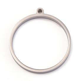 304 Stainless Steel Open Back Bezel Polishing Pendants, For DIY UV Resin, Epoxy Resin, Pressed Flower Jewelry Pendants, Ring