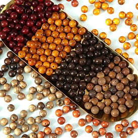 Natural Wooden Beads, Round