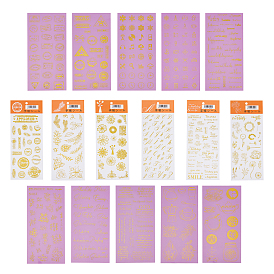 Glitter Self Adhesive Waterproof Hot Stamping Stickers, DIY Gift Hand Account Photo Frame Album Decoration Sticker
