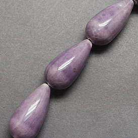 Manuell Porzellan Perlen, hell glasierten Porzellan, Tropfen, 30~32x15~16x15~16 mm, Bohrung: 1.5~3 mm