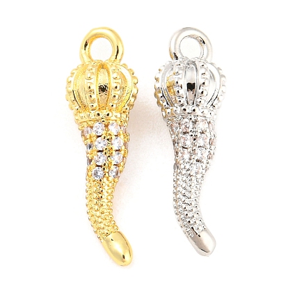 Стойка металлическая латунная микропрофилированная кубическая циркония подвески, долговечный, без свинца и без кадмия, рог очарование