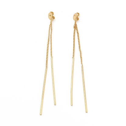 Brass Friction Ear Nut with Long Chain Tassel, Cadmium Free & Lead Free, Long-Lasting Plated