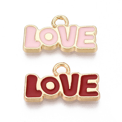 Подвески из эмали и сплава, словесные любовные чары, золотые, без кадмия, без никеля и без свинца