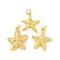 Латунные подвески, без кадмия, без никеля и без свинца, прелести морская звезда, с целью перехода в кольце