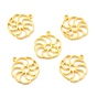 Alloy Open Back Bezel Pendants, for DIY UV Resin, Epoxy Resin, Pressed Flower Jewelry, Cadmium Free & Lead Free, Flower with Star
