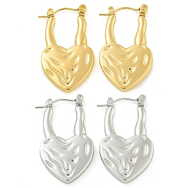 304 серьги из нержавеющей стали для женщин, сердце