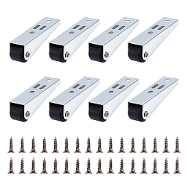 8 шт. оцинкованное железо и резиновое деревянное дверное подвесное колесо, направляющее колесо нижнего шкива двери