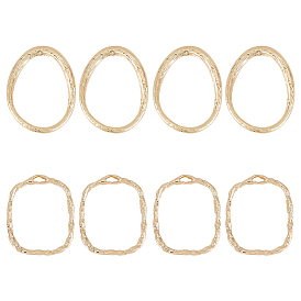 8шт 2 латунные соединительные кольца, , прямоугольник и овал