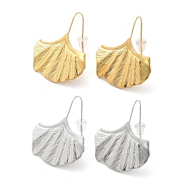 304 Stainless Steel Ginkgo Leaf Dangle Earrings for Women