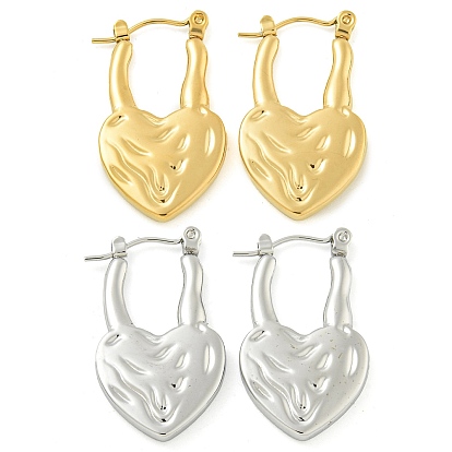 304 серьги из нержавеющей стали для женщин, сердце