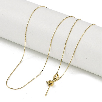 Ионное покрытие (ip) 304 ожерелья из нержавеющей стали с цепочками Boston Link, регулируемые слайдер ожерелья для женщин и мужчин