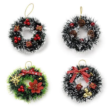 Рождественский венок подвесные украшения из ПВХ, для подвесных украшений на елку