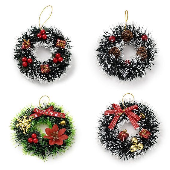 Рождественский венок подвесные украшения из ПВХ, для подвесных украшений на елку