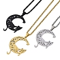 201 ожерелья из нержавеющей стали с подвеской в форме полой луны и кошки