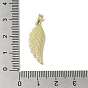 Brass Pave Shell Pendants, Geometric Charms, Star/Gourd/Fan/Flat Round/Flower/Wing/Polygon/Apple, Real 18K Gold Plated