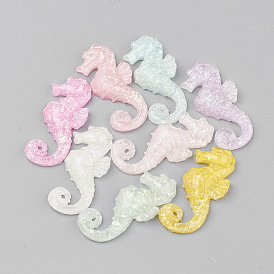 Непрозрачные кабошоны из смолы, морской конек