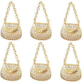 6 кулоны из латуни с микрочастицами и кубическим цирконием., прелести мешков