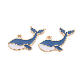 Crémaillère pendentifs en alliage placage, avec l'émail, sans cadmium et sans plomb, baleine