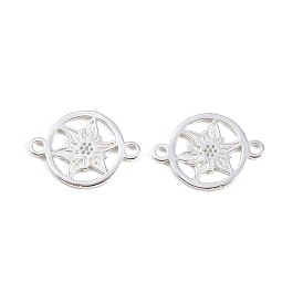 925 breloques connecteurs en argent sterling, bague avec maillons en forme de feuille