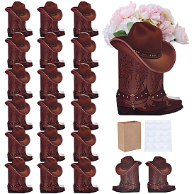 20шт. складные бумажные коробки для цветочных букетов в стиле вестерн с изображением ковбойских сапог