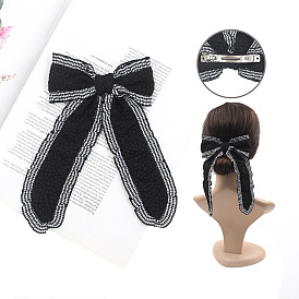 300Pcs Bowknot Polyester Hair Barrettes for Girls Women