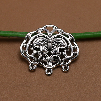 Tibetan silver alloy butterfly connector clothing pendant pendant diy