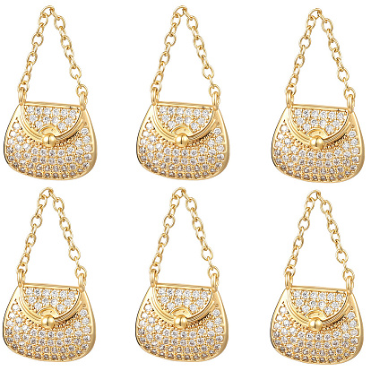 6 кулоны из латуни с микрочастицами и кубическим цирконием., прелести мешков