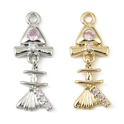 Латунные микро проложить кубического циркония подвески, без кадмия, без никеля и без свинца, рыбьей костью