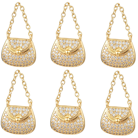 6 кулоны из латуни с микрочастицами и кубическим цирконием., прелести мешков